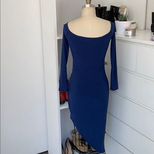 Missguided Dresses - NWOT Missguided Blue Asymmetrical Wrap Dress Missguided Dresses - NWOT Missguided Blue Asymmetrical Wrap Dress